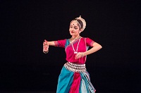 Odissi Dancer Arushi Mudgal performing during 'Dancing Across Generations: Performance and Panel Discussion' cultural event presented by Embassy of India, Washington DC, in collaboration with Dakshina Dance Company, at Atlas Performing Arts Centre on October 29, 2015.