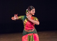 Bharatanatyam Dancer Rama Vaidyanathan performing during 'Dancing Across Generations: Performance and Panel Discussion' cultural event presented by Embassy of India, Washington DC, in collaboration with Dakshina Dance Company, at Atlas Performing Arts Centre on October 29, 2015.