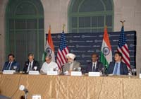Defence Minister Shri Manohar Parrikar at the roundtable interaction organised by US-India Business Council with US Defence Industry representatives on August 30, 2016