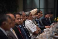 Defence Minister Shri Manohar Parrikar at the roundtable interaction organised by US-India Business Council with US Defence Industry representatives on August 30, 2016