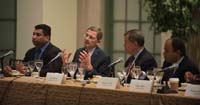 Defence Minister Shri Manohar Parrikar at the roundtable interaction organised by US-India Business Council with US Defence Industry representatives on August 30, 2016