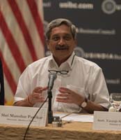 Defence Minister Shri Manohar Parrikar at the roundtable interaction organised by US-India Business Council with US Defence Industry representatives on August 30, 2016