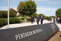 Defence Minister Shri Manohar Parrikar and US Secretary of Defense Dr Ashton Carter pay respects at the 911 Memorial at Pentagon on August 29, 2016.