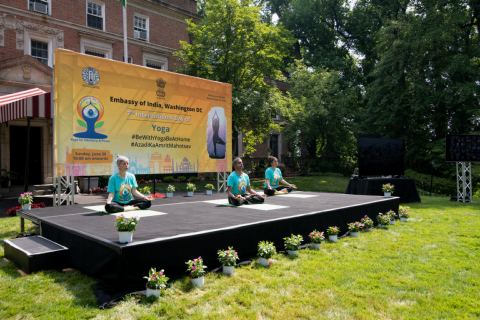 Photo 2 of 7th International Day of Yoga celebrations, June 20, 2021