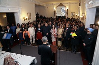 Ambassador Dr. S. Jaishankar addressing the guests and reading out the President's message to the Nation.