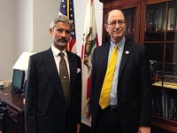 Ambassador Dr. S. Jaishankar meeting Congressman Brad Sherman, Member of House Foreign Affairs Committee on January 16, 2014