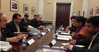 Foreign Secretary Sujatha Singh meeting with The House Committee on Foreign Affairs chaired by Congressman Ed Royce on December 11, 2013. (Photo: Embassy of India)