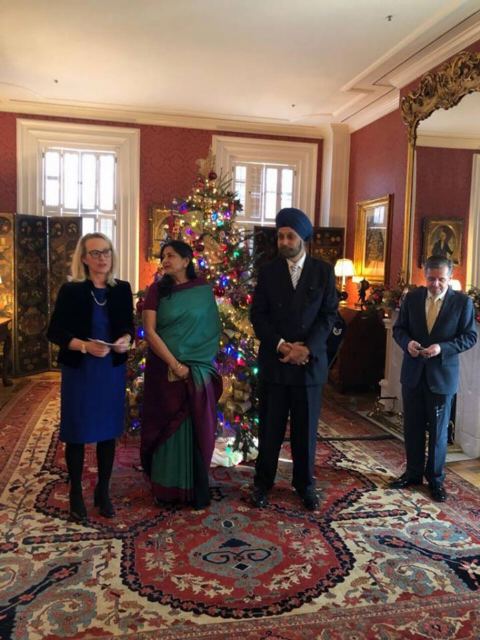 Alice G. Wells, Principal Deputy Assistant Secretary, Bureau of South and Central Asian Affairs addressing at gathering at the farewell of Ambassador Navtej Sarna organized by U.S. Department of State at Blair House on December 13, 2018.