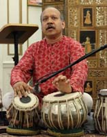 Mr. Debu Nayak on Tabla at the 'Eid-ul-Fitr' celebrations hosted at the Embassy Residence on July 31, 2016.