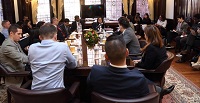 Mr Daniel Markey, Sr Research Professor during the briefing for the students of Global Policy Program, School of Advanced International Studies, Johns Hopkins University at Embassy of India, Washington DC on November 4, 2016