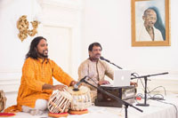 Presentation of 'Harmony- a Musical Offering of Ghazals and Bhajans on the Eve of Birth Anniversary of Gandhiji'' by Sudhir Narain (vocal & Harmonium) accompanied by Avirodh Sharma Ramsmooj on Tabla.