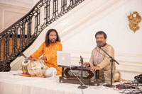 Presentation of 'Harmony- a Musical Offering of Ghazals and Bhajans on the Eve of Birth Anniversary of Gandhiji'' by Sudhir Narain (vocal & Harmonium) accompanied by Avirodh Sharma Ramsmooj on Tabla.