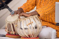 'Tabla' Artist Avirodh Sharma Ramsmooj performing during "Harmony - A Musical Offering" event, at Embassy of India, Washington DC on October 1.