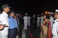 Ambassador Arun K. Singh Interacting with Ship's Crew - Indian Naval Frigate Satpura.