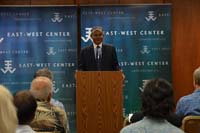Ambassador Arun K. Singh Delivering Talk at East-West Center, Hawaii.