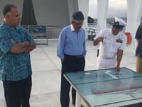 Briefing onboard USS Arizona Memorial.