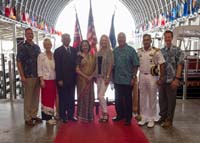 Ambassador Arun K. Singh At COMPACFLT Boathouse with LTG Anthony Crutchfield (DCOM), Maj Gen Steven Rudder (J5-PACOM) and Mr Scott Linton (Asst FPA).