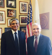 Ambassador Arun K. Singh meeting with Senator Jack Reed (Rhode Island), Ranking Member, Senate Armed Services Committee on July 28, 2015