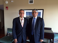 Ambassador Arun K. Singh meeting with  former Assemblyman Mr. Upendra Chivukula.