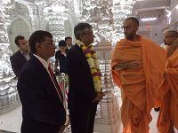 Ambassador Arun K. Singh's visit to Swami Narayan Temple, New Jersey.