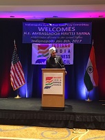 Ambassador Navtej Sarna welcomed by Indian American Community of Indiana in Indianapolis Jan 8, 2016