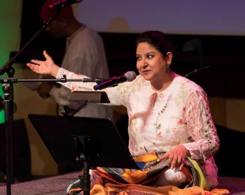 Ms. Zila Khan performing at the concert "An Evening of Sufi Music" by Zila Khan at Lohrfink Auditorium at Georgetown University on Sunday, September 16, 2018, organized as part of India@70 celebrations.