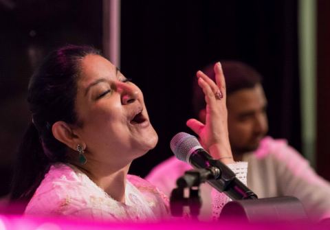 Ms. Zila Khan performing at the concert "An Evening of Sufi Music" by Zila Khan at Lohrfink Auditorium at Georgetown University on Sunday, September 16, 2018, organized as part of India@70 celebrations.