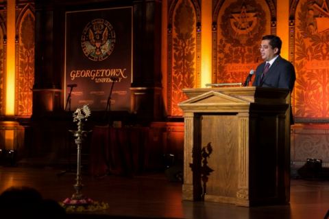 Welcome Remarks by Professor Irfan Nooruddin,  School of Foreign Service, Georgetown University on India @ 70 Celebrations at Gaston Hall, Georgetown University, Washington DC on November 20, 2017