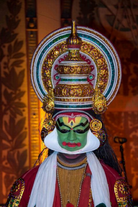 Kathakali Dance Performance "Narakasura Vadham" (The killing of Narakasura) by Prabal Gupta and Kalamandalam group on India @ 70 Celebrations at Gaston Hall, Georgetown University, Washington DC on November 20, 2017