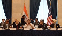 Defence Minister Manohar Parrikar participated at a Luncheon with industry representatives, organized by US India Business Council, in association with FICCI and CII, on December 9, 2015 in Washington DC.