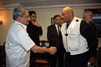 Defence Minister Manohar Parrikar visit to USS Dwight D. Eisenhower on December 10, 2015.