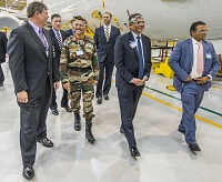 Ambassador Arun K. Singh visited Boeing Field in Seattle and was hosted by Jimmy Dodd, Vice President of Boeing's P-8 program. The Ambassador had a detailed discussion on Boeing's defence and commercial businesses in India followed by a P-8 tour and walk around the facility