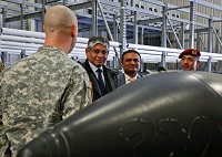 Ambassador Arun K. Singh visited the Underwater Special Equipment Storage Facility during the Indo - US Special Forces Exercise Vajra Prahar at Joint Base Lewis McChord