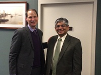 Ambassador Arun K. Singh meeting with Senator Ron Wyden (Oregon) on January 21, 2016.