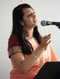 Reena Esmail performing songs during the cultural event "'New World Raga' - Communicating Across Musical Cultures" presented by Embassy of India, Washington DC on April 22.