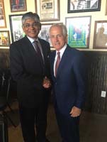 Ambassador Arun K. Singh meeting with Senator Bob Corker (R-TN), Chair of Senate Foreign Relations Committee at Republican National Convention, Cleveland (July 19, 2016).