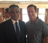 2015---Ambassador Arun K. Singh meeting with Congressman Rodney Davis (R-IL) at Republican National Convention, Cleveland (July 20, 2016)