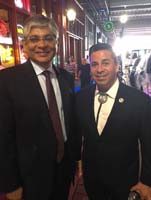 Ambassador Arun K. Singh meeting with Ben Ray Lujan (D-NM), Chair of Democratic Congressional Campaign Committee at Democratic National Convention, Philadelphia (July 26, 2016)