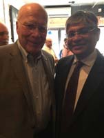 Ambassador Arun K. Singh meeting with Senator Patrick Leahy (D-VT), Ranking Member of Senate Judiciary Committee and Ranking Member of Senate Appropriation Subcommittee on State, Foreign Operations and Related Programs at Democratic National Convention, Philadelphia (July 26, 2016)