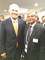 Ambassador Arun K. Singh meeting with Governor Jay Inslee, Washington State at Democratic National Convention, Philadelphia (July 26, 2016)