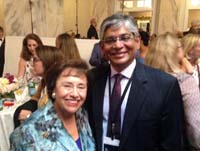 Ambassador Arun K. Singh meeting with Congresswoman Nita Lowey (D-NY), Ranking Member of House Appropriations Committee at Democratic National Convention, Philadelphia (July 26, 2016)