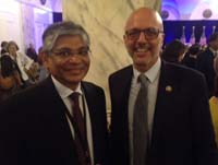 Ambassador Arun K. Singh meeting with Congressman Ted Deutch (D-FL), Ranking Member of House Foreign Affairs Subcommittee on Middle East and North Africa at Democratic National Convention, Philadelphia (July 26, 2016)