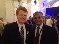 Ambassador Arun K. Singh meeting with Congressman Joe Kennedy (D-MA) at Democratic National Convention, Philadelphia (July 26, 2016)