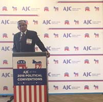 Ambassador Arun K. Singh attending Reception organized by American Jewish Committee at Democratic National Convention, Philadelphia (July 25, 2016).