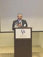 Ambassador Arun K. Singh addressing Indian American community at "Chai and Chaat" event at Democratic National Convention, Philadelphia (July 26, 2016)