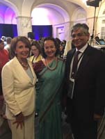 Arun K. Singh meeting with House Democratic Leader Nancy Pelosi ( D-CA) at Democratic National Convention, Philadelphia (July 26, 2016)