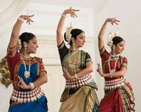 Odissi Dance performance by Ms. Sreyashi Dey, Ms. Supradipta Datta and Ms. Ananya Kar at the cultural event 'The Rasa of Transcendence: Explorations Through Dance, Art and Spirituality', , presented by Embassy of India, Washington DC on August 4.
