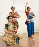 Odissi Dance performance by Ms. Sreyashi Dey, Ms. Supradipta Datta and Ms. Ananya Kar at the cultural event 'The Rasa of Transcendence: Explorations Through Dance, Art and Spirituality', , presented by Embassy of India, Washington DC on August 4.