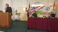 Ambassador Navtej Sarna addressing the gathering at the Reception hosted by Indian American Community of Metropolitan Washington welcoming Ambassador Navtej Sarna and bidding farewell to Amb Taranjit Singh Sandhu DCM