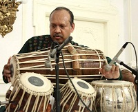 'Tabla' Artist Devapriya Nayak performing during "Rhythm of Freedom - Thematic 'jugalbandhi' Concert - Rebellion, Victory and Harmony", at Embassy of India, Washington DC on August 31.